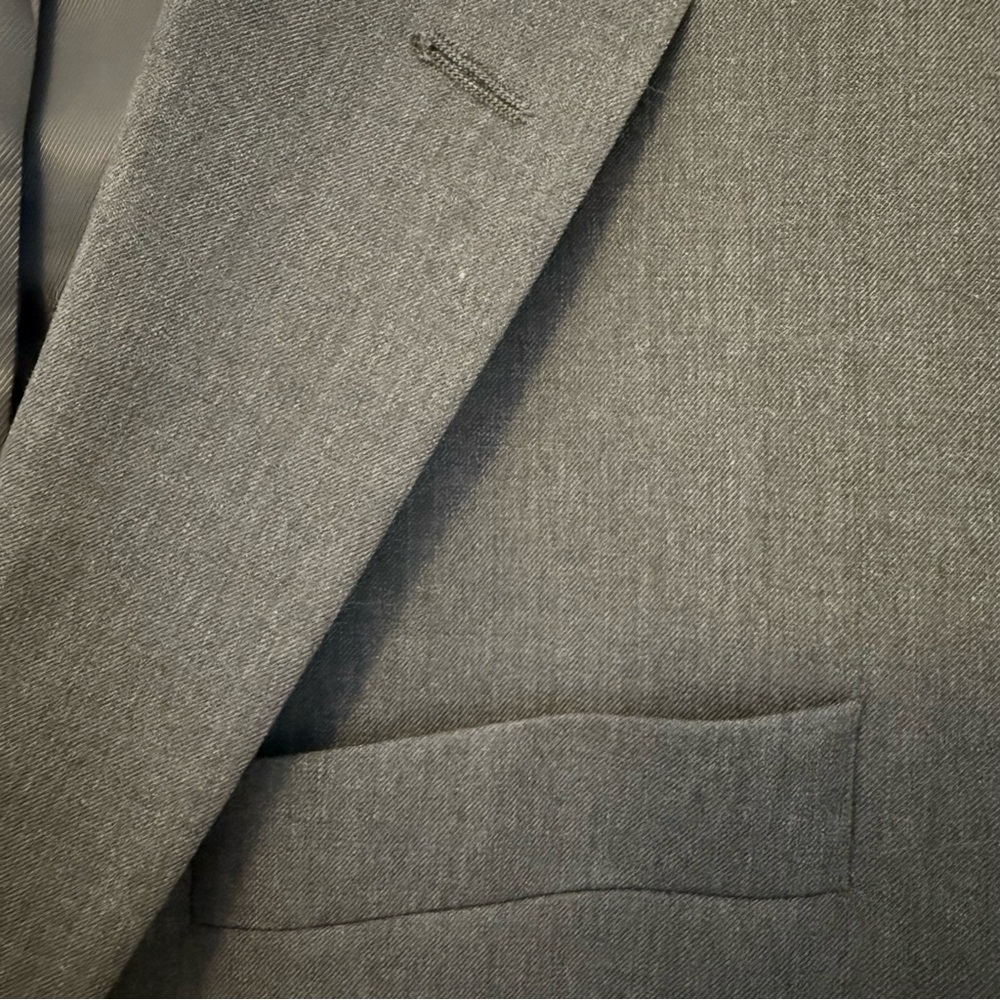 STAFFORD jacket blazer sport Suit coat wool blend stretch charcoal gray 42R - Picture 5 of 15